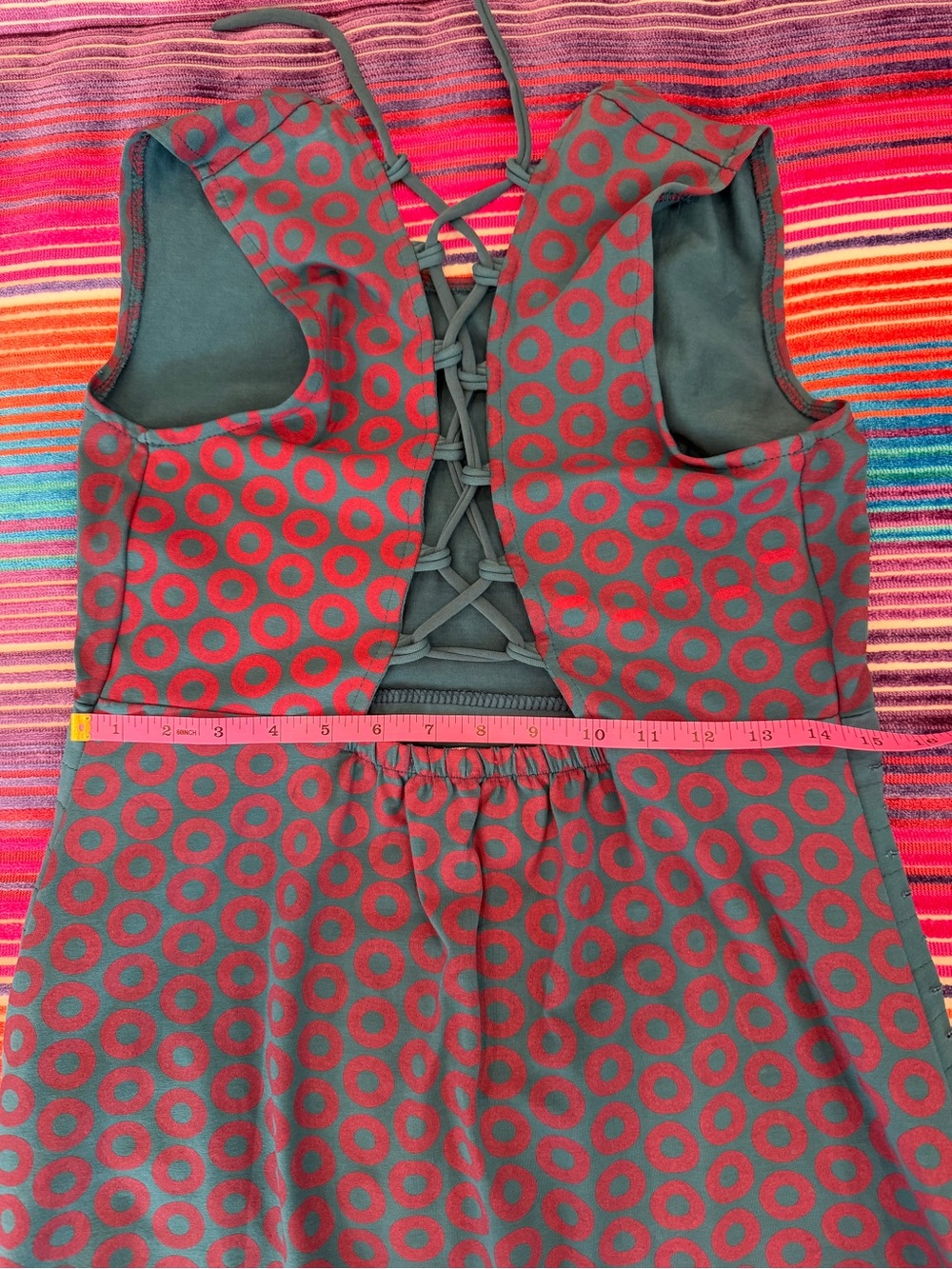 Jayli Phish Stonewashed Razor Cut Mini Donut Dress Embroidered Logo - Large NWOT - Picture 11 of 12